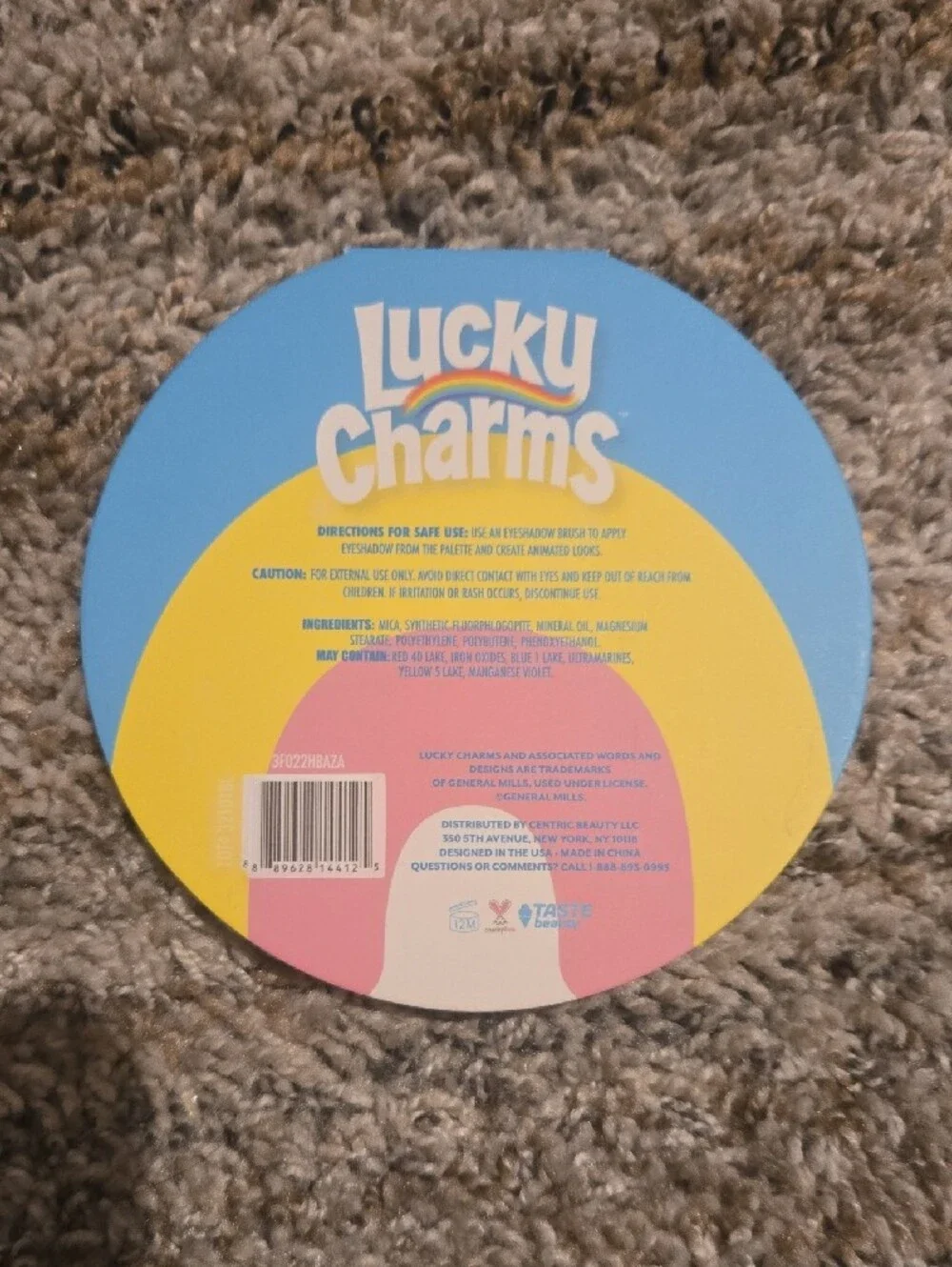 Lucky Charms Eyeshadow Palette - Pastel Blue, Yellow, Pink